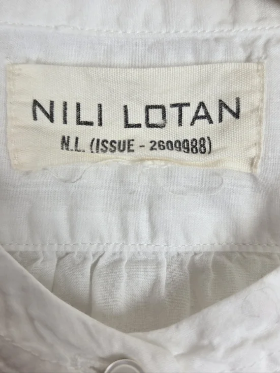 NILI LOTAN Sandra Galabeya Cotton Tunic Maxi Shirt Dress - Picture 7 of 7